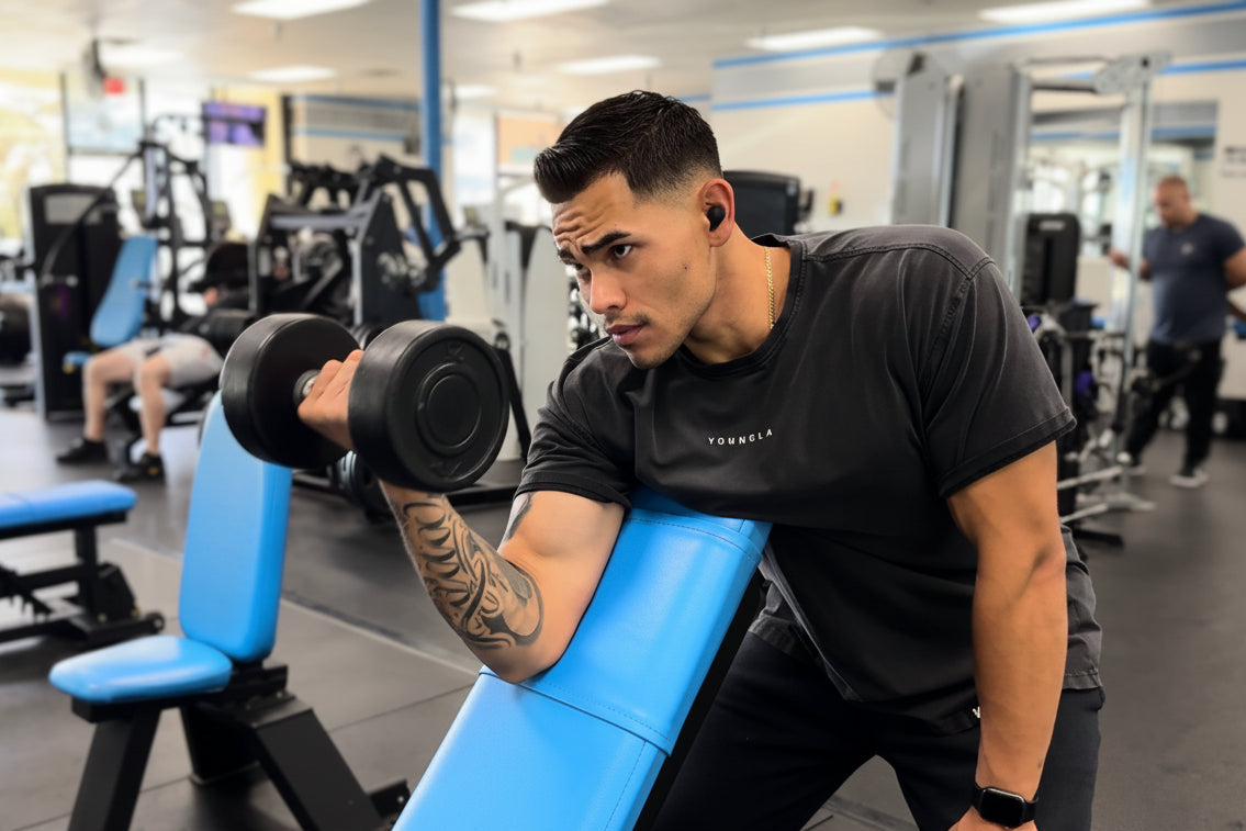 Man lifting weights